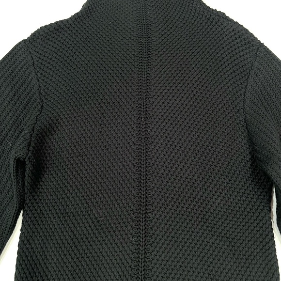 PURE / US Black Open Knit Funnel Turtleneck Sweater Womens Small EUC - Picture 7 of 10